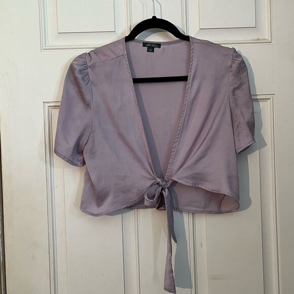 Wild Fable Lilac Wrap Crop Top Size Small - Picture 1 of 4